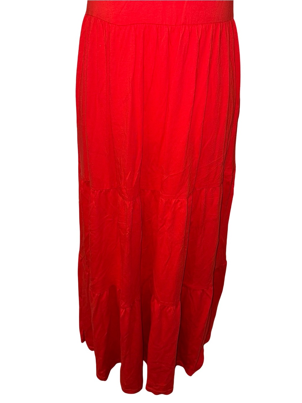 J. Crew Tiered knit maxi dress Bright Cerise Red sz XS cotton nwt new - Picture 3 of 11